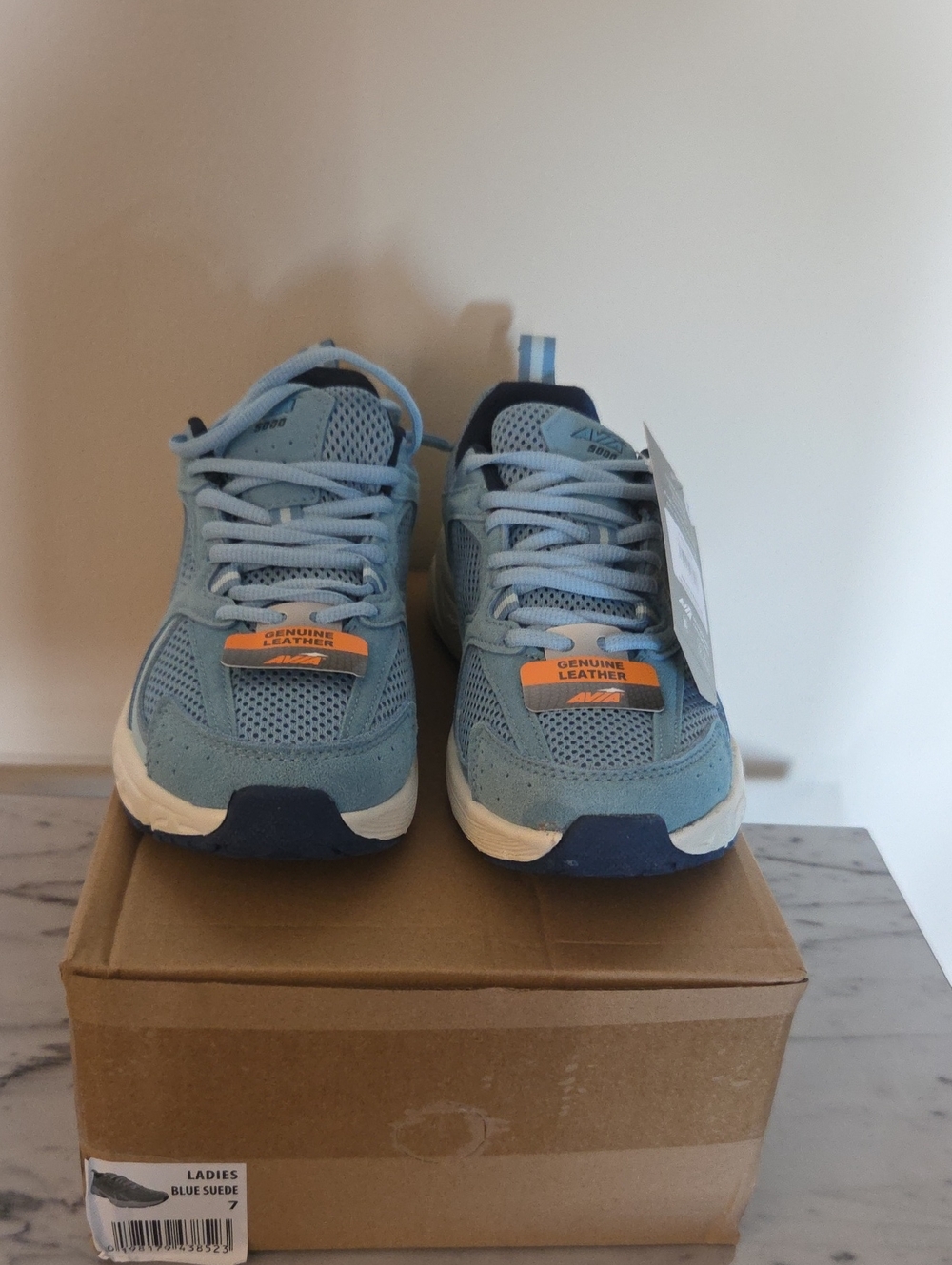 Women's Blue Suede Lace-Up AVIA Sneakers